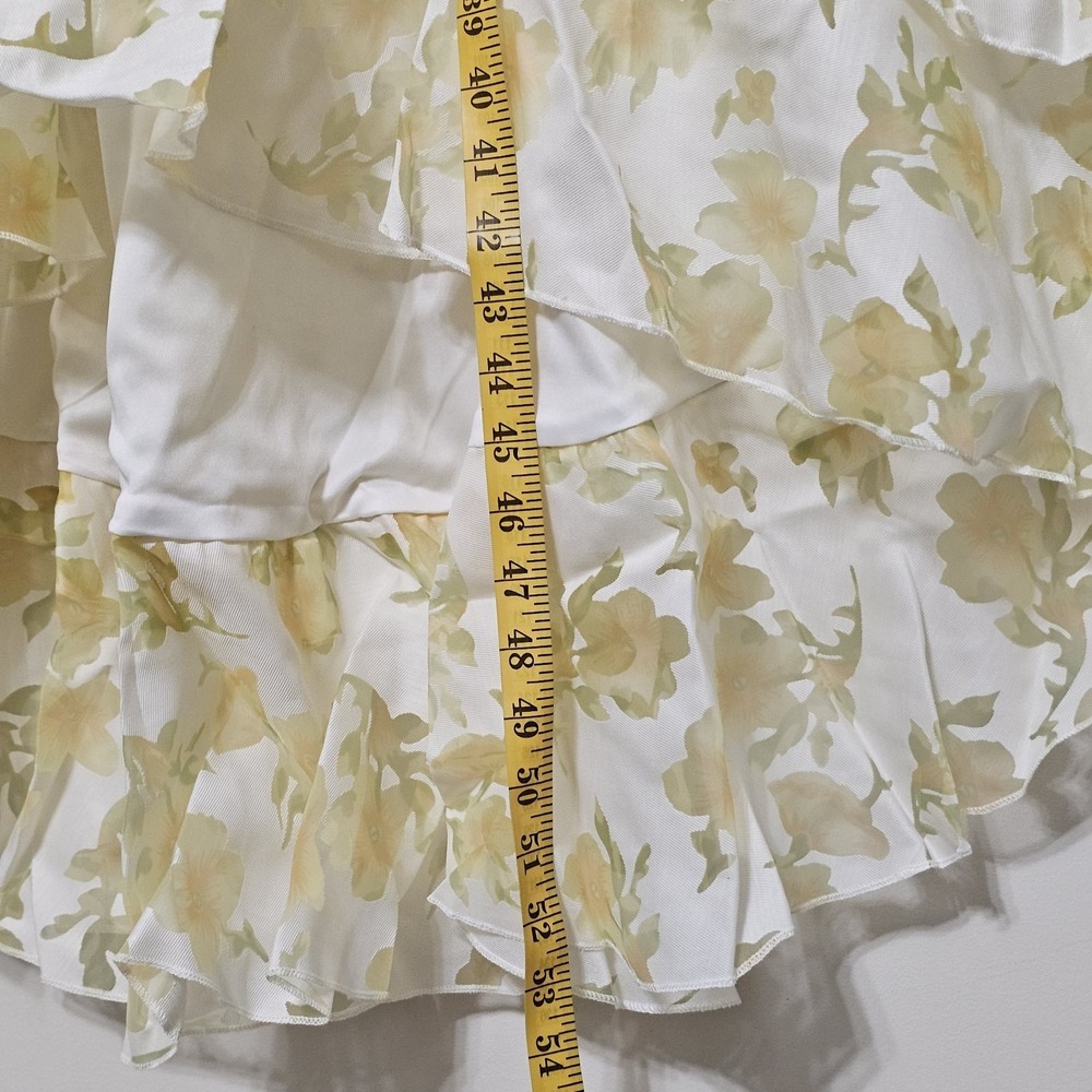 Layered With Love Women's Dress Plus Size 1X Yellow Off-Shoulder Ruffles Hi-Low - Picture 4 of 12